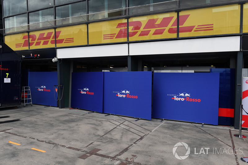 Scuderia Toro Rosso garage screens