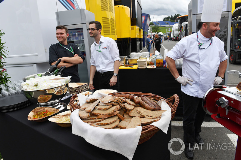 Buffet in the paddock