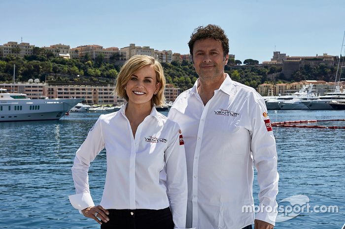 Susie Wolff, jefa de equipo de Venturi Formula E Team, Gildo Pallanca Pastor, propietario de Venturi Formula E Team