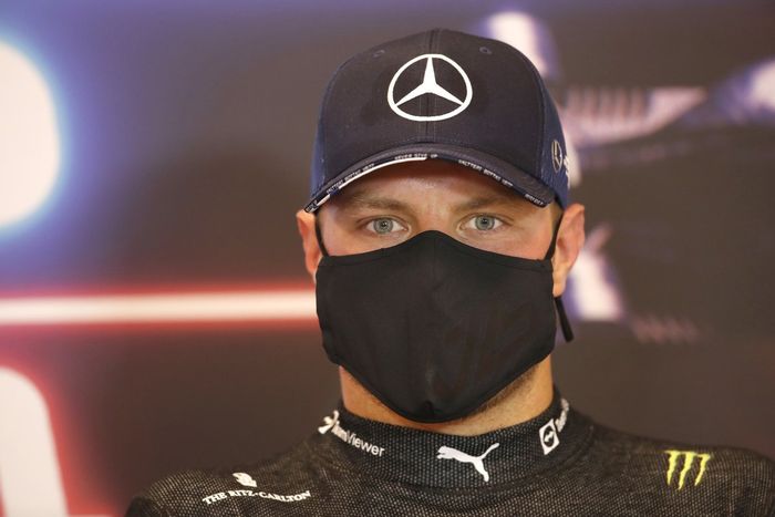 Valtteri Bottas, Mercedes, en la rueda de prensa posterior a la clasificación