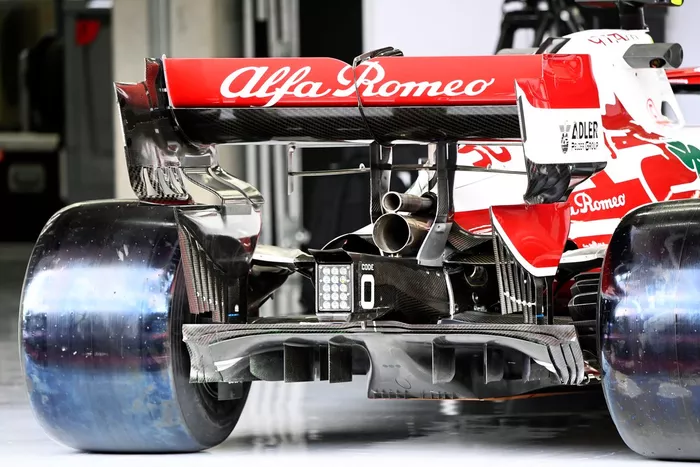 Detalle de la parte trasera del Alfa Romeo Racing C41