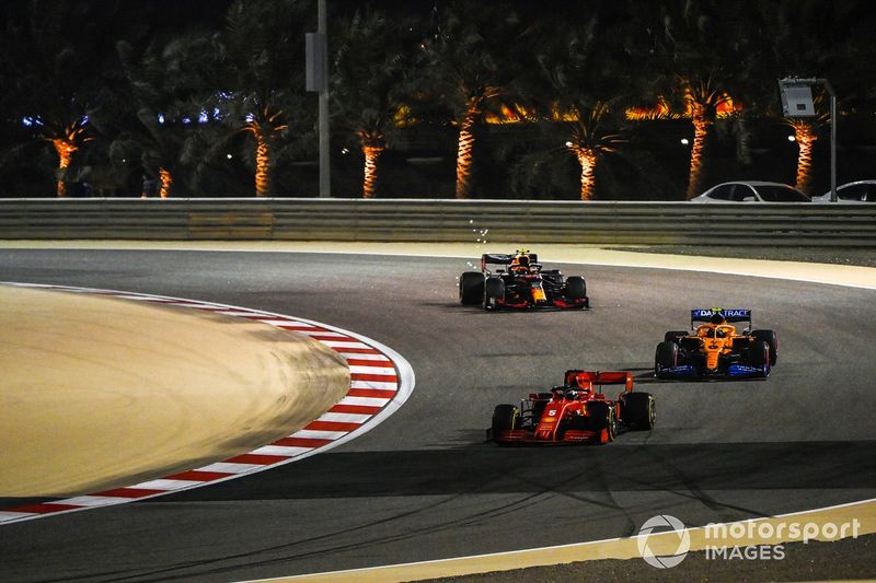 Sebastian Vettel, Ferrari SF1000, Lando Norris, McLaren MCL35, Alex Albon, Red Bull Racing RB16