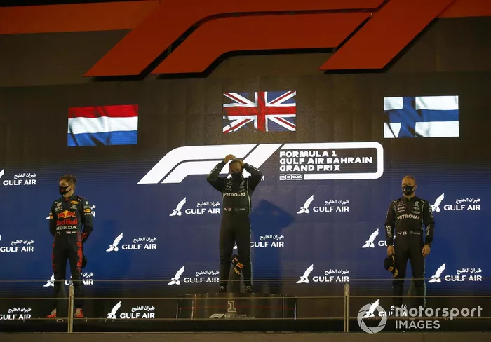 2021: 1. Lewis Hamilton, 2. Max Verstappen, 3. Valtteri Bottas