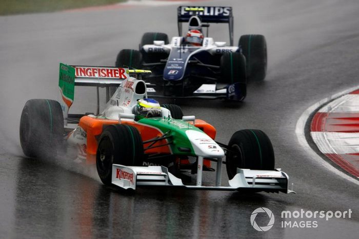 Giancarlo Fisichella, Force India VJM02, Kazuki Nakajima, Williams FW31