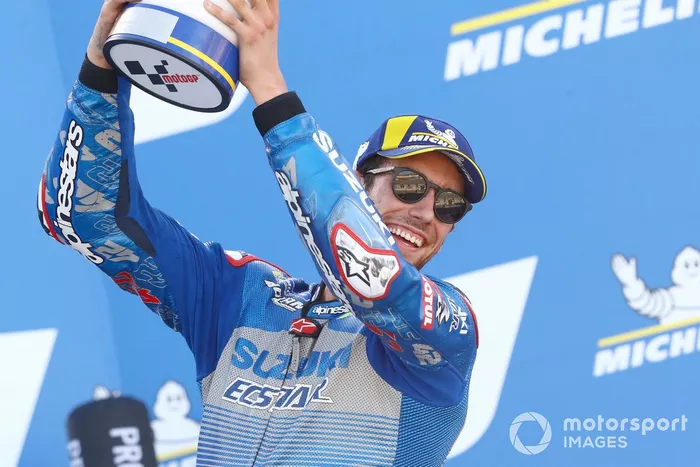 Podio: Ganador Alex Rins, Team Suzuki MotoGP