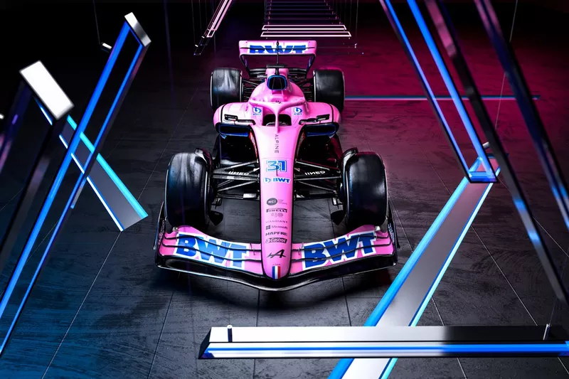 L'Alpine A522 avec la livrée rose