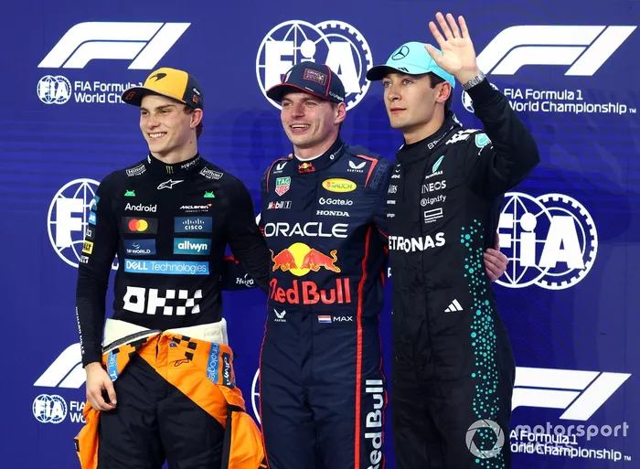 Oscar Piastri, McLaren, Max Verstappen, Red Bull Racing, George Russell, Mercedes