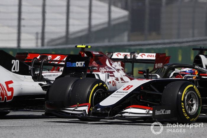 Kevin Magnussen, Haas VF-20, Romain Grosjean, Haas VF-20