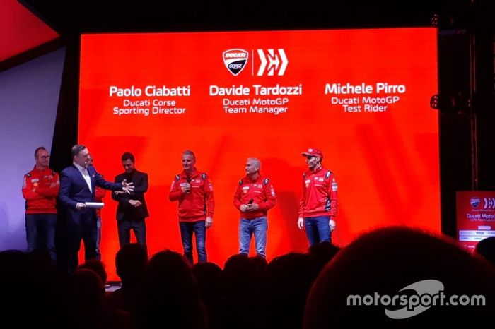 Paolo Ciabatti, Davide Tardozzi y Michele Pirro