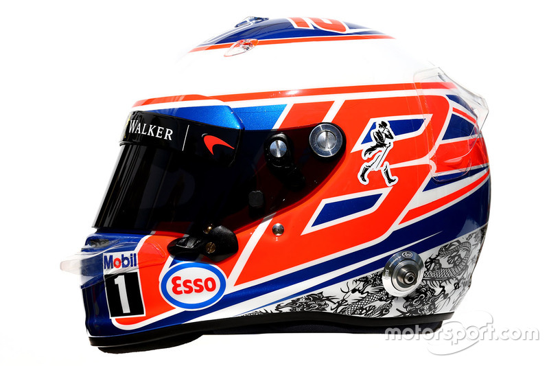 El casco de Jenson Button, McLaren