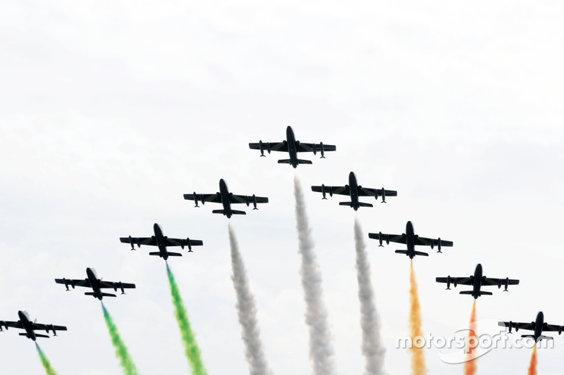 Air display over the circuit