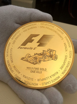 Moneda de oro de Fórmula 1