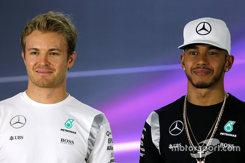 Nico Rosberg, Mercedes AMG F1, Lewis Hamilton, Mercedes AMG F1  during the press conference