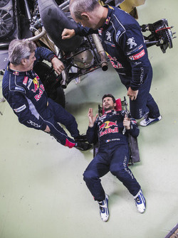 Cyril Despres, Carlos Sainz, Stéphane Peterhansel, Peugeot Sport