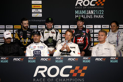 Conferencia de prensa Helio Castroneves, Tony Kanaan, Jenson Button, David Coulthard, James Hinchcli