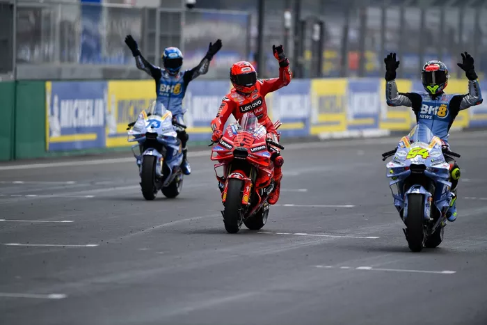 Marc Marquez, Ducati Team, Fermin Aldeguer, Gresini Racing, Alex Marquez, Gresini Racing