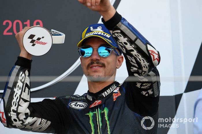 Podio: tercer puesto Maverick Viñales, Yamaha Factory Racing