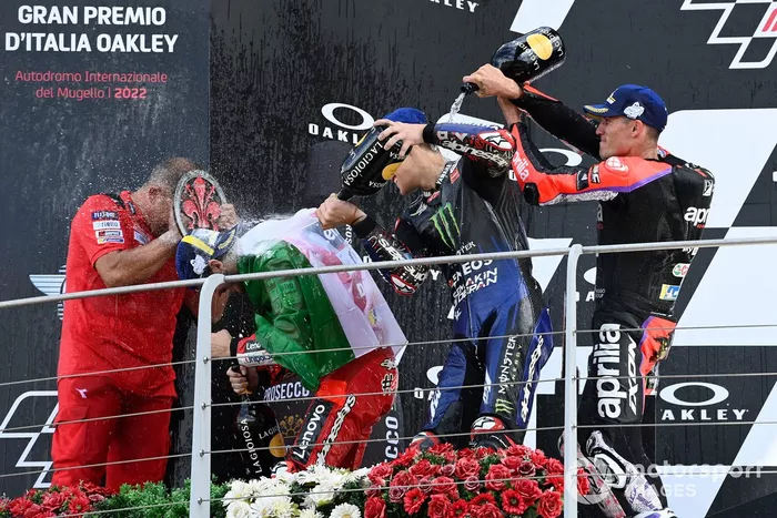 Podio: ganador Francesco Bagnaia, Equipo Ducati