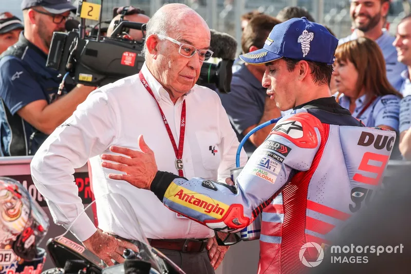 Marc Marquez, Gresini Racing, Carmelo Ezpeleta, CEO Dorna