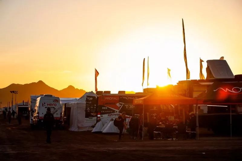 El vivac del Dakar