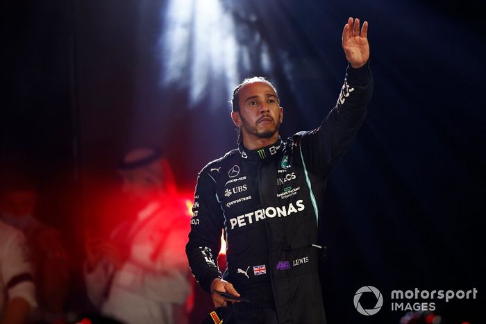 Podio: ganador Lewis Hamilton, Mercedes
