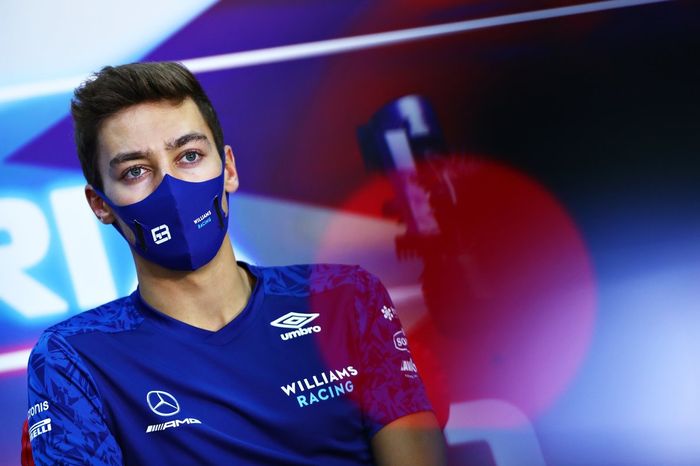 George Russell, Williams en la conferencia de prensa