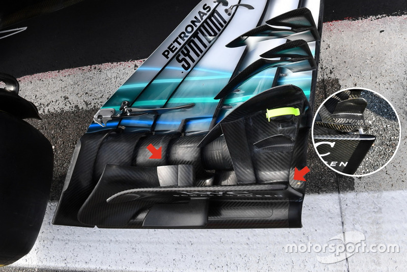 Mercedes-AMG F1 W09 detail voorvleugel