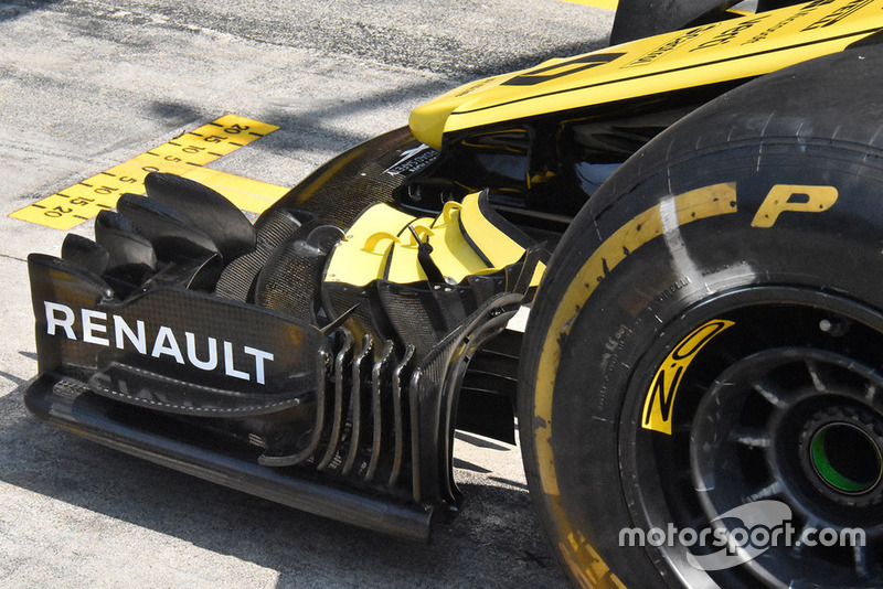 Renault F1 detalle de ala delantera