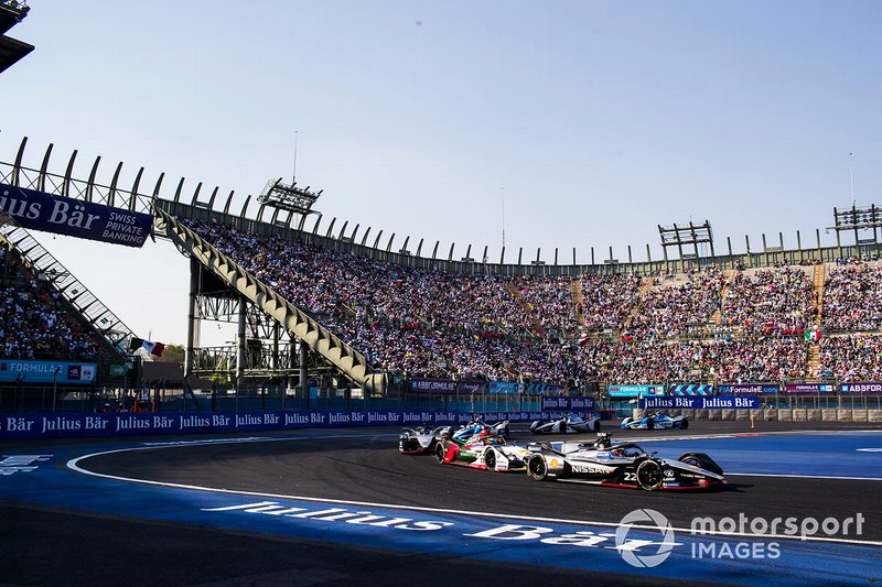 Oliver Rowland, Nissan e.Dams, Nissan IMO1 Lucas Di Grassi, Audi Sport ABT Schaeffler, Audi e-tron FE05, Sébastien Buemi, Nissan e.Dam, Nissan IMO1