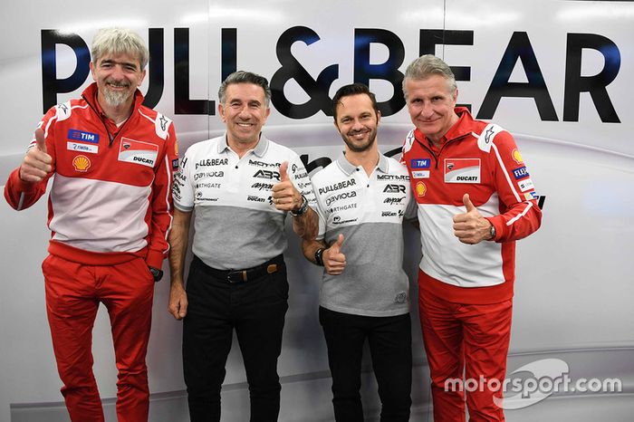 Gigi Dall'Igna, Ducati Team Mánager General, Paolo Ciabatti, Ducati Corse Director Deportivo, Jorge Martínez, mánager general Aspar Team