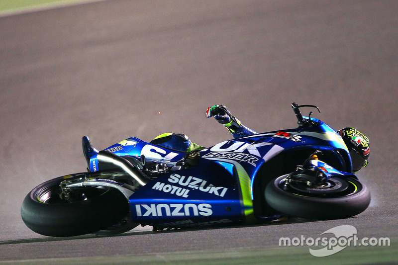 Choque de Andrea Iannone, Team Suzuki MotoGP