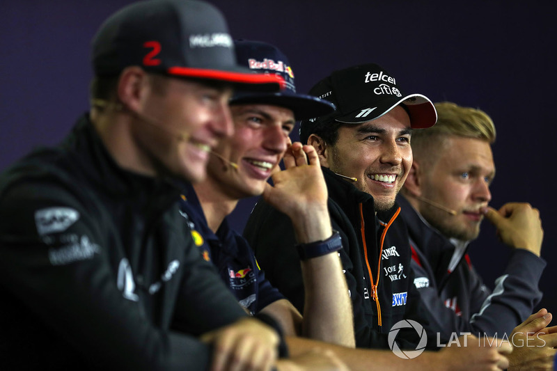 Stoffel Vandoorne, McLaren, Max Verstappen, Red Bull Racing, Sergio Pérez, Force India, Kevin Magnussen, Haas F1