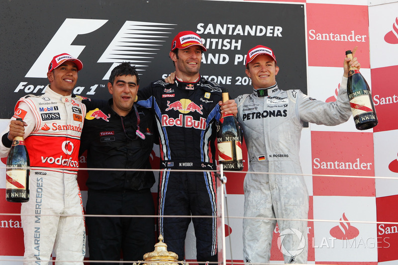 Podium: 1. Mark Webber, Red Bull; 2. Lewis Hamilton, McLaren; 3. Nico Rosberg, Mercedes