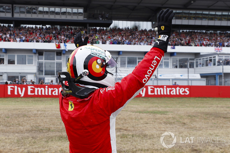 Sebastian Vettel, Ferrari, tras lograr la pole