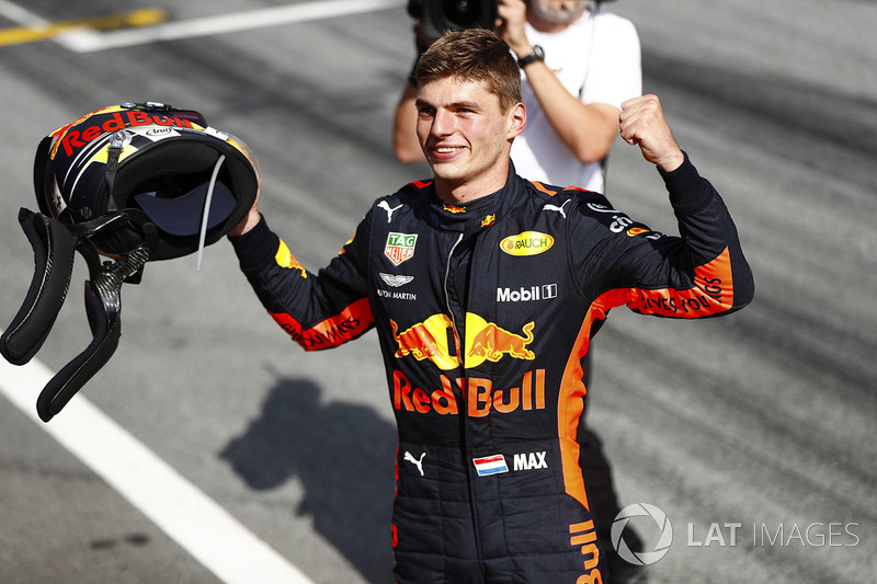 Podium: race winner Max Verstappen, Red Bull Racing