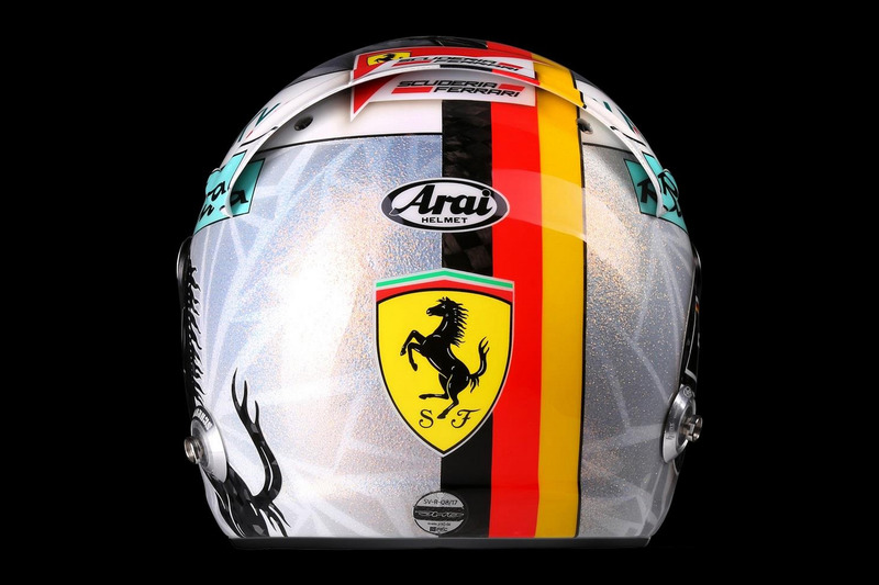 Casque spécial de Sebastian Vettel