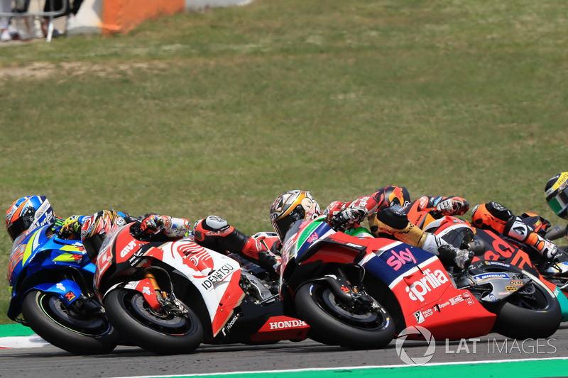 Alex Rins, Team Suzuki MotoGP, Takaaki Nakagami, Team LCR Honda, Aleix Espargaro, Aprilia Racing Team Gresini