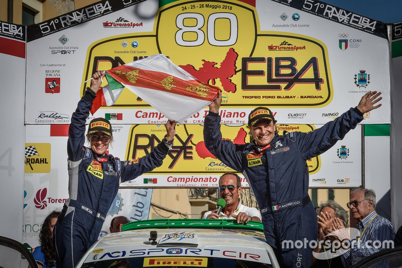 I vincitori Paolo Andreucci, Anna Andreussi, Peugeot 208 T16 R5, Peugeot Sport Italia