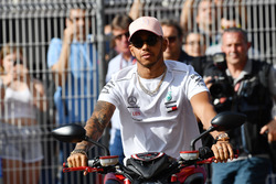 Lewis Hamilton, Mercedes-AMG F1 with a MV Agusta motorbike