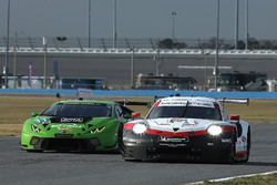 #911 Porsche Team North America Porsche 911 RSR, GTLM: Patrick Pilet, Nick Tandy, Frédéric Makowiecki, #11 GRT Grasser Racing Team Lamborghini Huracan GT3, GTD: Rolf Ineichen, Mirko Bortolotti, Franck Perera, Rik Breukers