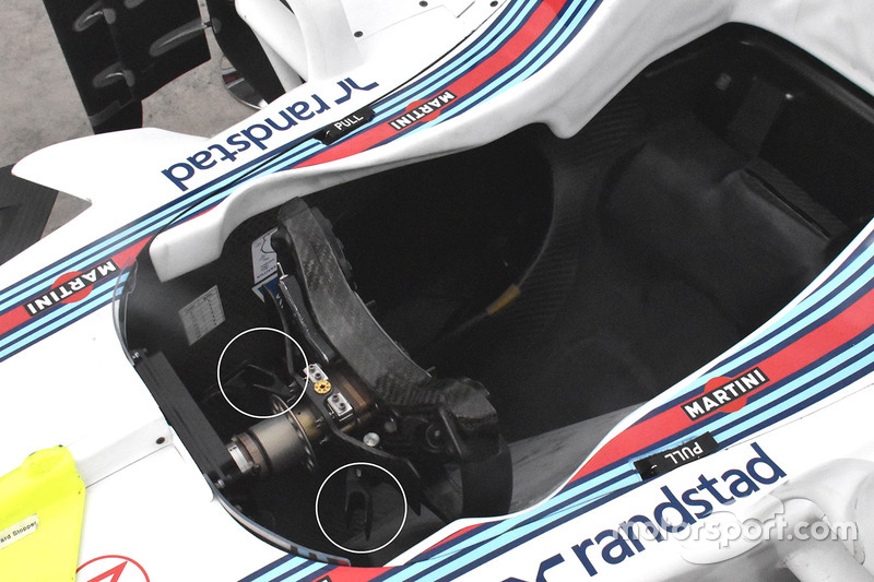 Williams FW40 steering wheel detail