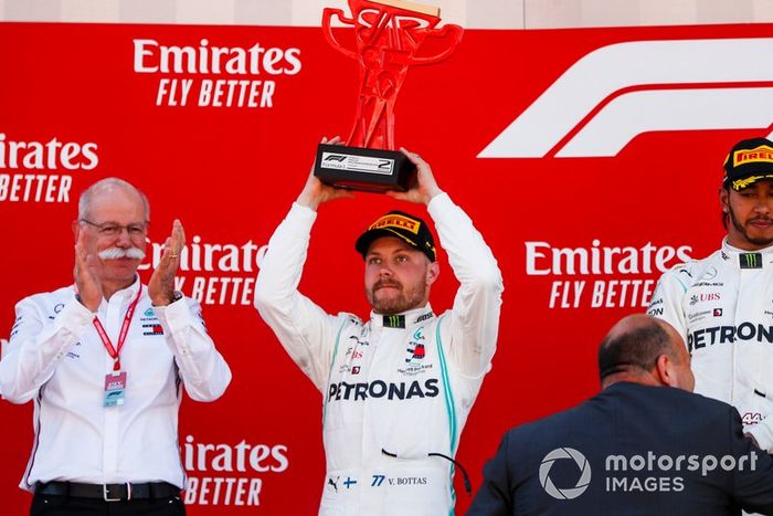Podio: segundo lugar Valtteri Bottas, Mercedes AMG F1