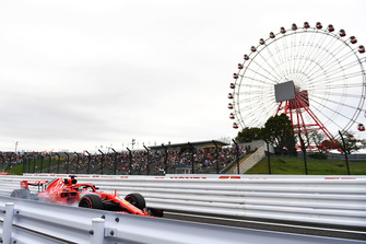 Sebastian Vettel, Ferrari SF71H, bloccaggio