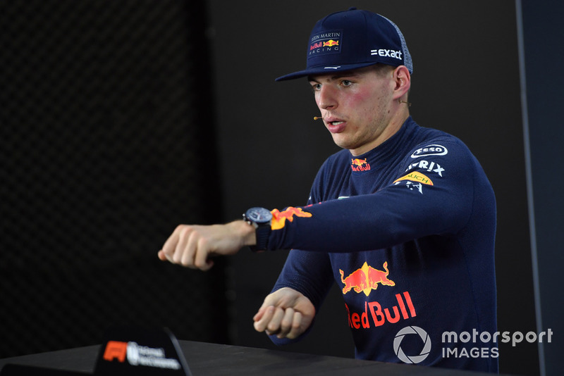 Max Verstappen, Red Bull Racing lors de la conférence de presse