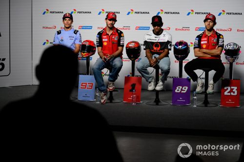 Marc Márquez, Gresini Racing, Francesco Bagnaia, Ducati Team, Jorge Martín, Pramac Racing, Enea Bastianini, Ducati Team