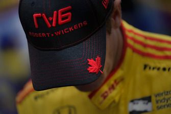 Ryan Hunter-Reay, Andretti Autosport Honda avec une casquette de Robert Wickens