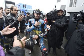 Thomas Luthi, Estrella Galicia 0,0 Marc VDS, quitte la réunion de la Commission de sécurité
