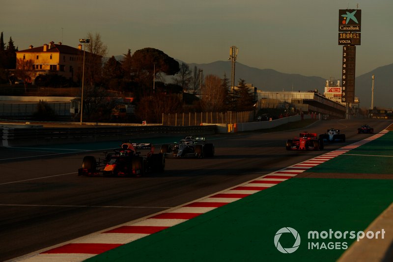 Pierre Gasly, Red Bull Racing RB15, Valtteri Bottas, Mercedes-AMG F1 W10 e Sebastian Vettel, Ferrari SF90