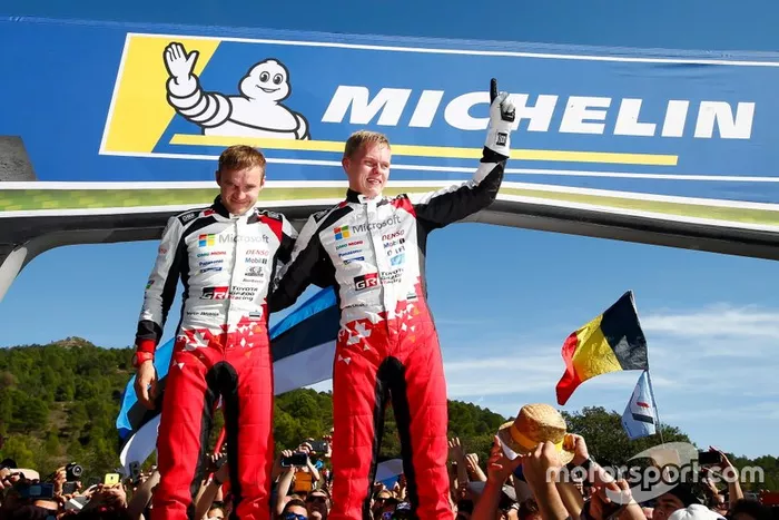 Campeón Mundial Ott Tänak, Martin Järveoja, Toyota Gazoo Racing WRT Toyota Yaris WRC