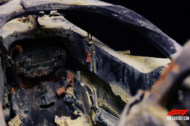 El coche de Romain Grosjean de su accidente de 2020
